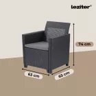 Claire duo műrattan kerti fotel grafit