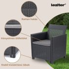 Claire duo műrattan kerti fotel grafit