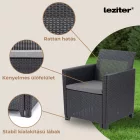 Claire duo műrattan kerti fotel grafit