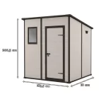 Manor 6x4 műanyag szerszámos ház beige