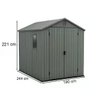 Darwin 6x8 műanyag kerti ház zöld