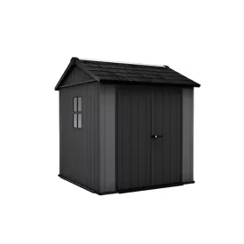   Newton 2.0 7x7,5 dupla ajtós nyeregtetős  műanyag szürke kerti ház 230x224x246 cm