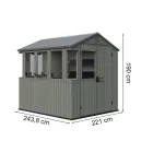 Potting shed kültéri műanyag ház zöld
