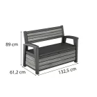 Decocoat műanyag kerti pad/tároló 227 L viharszürke