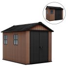 Newton Plus wide 9 x 7,5 műanyag kerti ház barna 210x282x246 cm