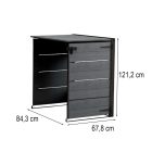 Hide away kültéri szemetes tároló - kiegészító elem 240 L szürke