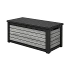Decocoat műanyag kerti láda 630 l viharszürke