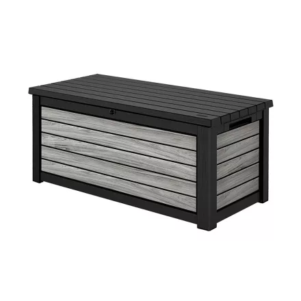 Decocoat műanyag kerti láda 630 l viharszürke