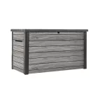 Decocoat műanyag kerti láda 870 l viharszürke