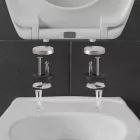 Duru perem nélküli mély öblítésű szögletes monoblokkos WC alsó/hátsó kifolyású, tartállyal, wc tetővel