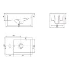 Viva STYLE NIKA fali függ. fürdőszobabútor CeraStyle NIKA 71100 porcelán mosdóval 42 x 24 cm