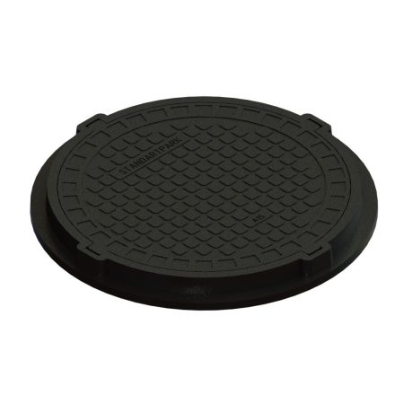 fedlap POLIMER COMPOZIT URBAN fekete kerek könnyű forgalmú D.986 PL.755 Hext.80 A15 (302910-20)