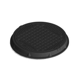   Fedlap POLIMER COMPOZIT URBAN Negru rotund necarosabil/pietonal D.730, PL.600 Hext.60 pietonal A15 (30297-10)