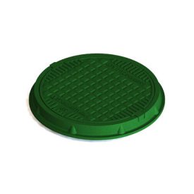 Polimer kompozit zöld fedlap, kerek, A15, D.730, H.60