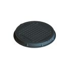 Fedlap POLIMER COMPOZIT URBAN fekete kerek necarosabil D.750 PL.540 Hext.80 A15 (30298-30N)