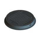 fedlap POLIMER COMPOZIT URBAN fekete kerek D.770 PL.570 Hext.115 B125 (30298-40N)