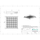 fedlap OZ URBAN UNIFILL rejtett négyzetes 580x580 PL.500x500 Hext.80 Hin.40 zárral B125 (3041-58.8-3)