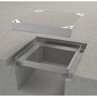 fedlap OZ URBAN UNIFILL rejtett négyzetes 390x390 PL.300x300 Hext.100 Hin.60 zárral B125 (30413.10-3)