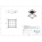 fedlap OZ URBAN UNIFILL rejtett négyzetes 390x390 PL.300x300 Hext.100 Hin.60 zárral B125 (30413.10-3)