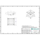 fedlap OZ URBAN UNIFILL rejtett négyzetes 400x400 PL.300x300 Hext.120 Hin.80 zárral B125 (30413.12-3)