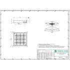 fedlap OZ URBAN UNIFILL rejtett négyzetes 380x380 PL.300x300 Hext.80 Hin.40 zárral B125 (30413.8-3)