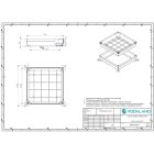 fedlap OZ URBAN UNIFILL rejtett négyzetes 490x490 PL.400x400 Hext.100 Hin.60 zárral B125 (30414.10-3)