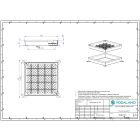 fedlap OZ URBAN UNIFILL rejtett négyzetes 480x480 PL.400x400 Hext.80 Hin.40 zárral B125 (30414.8-3)