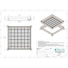 fedlap OZ URBAN UNIFILL rejtett négyzetes 690x690 PL.600x600 Hext.100 Hin.60 zárral B125 (30416.10-3)