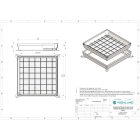 fedlap OZ URBAN UNIFILL rejtett négyzetes 700x700 PL.600x600 Hext.120 Hin.80 zárral B125 (30416.12-3)