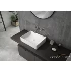 Sanovit - Top Counter pultra ültethető porcelán mosdó - SQUARE -  - 50 x 38 cm