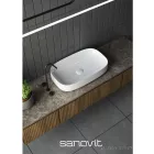 Sanovit - Top Counter pultra ültethető porcelán mosdó - MATTEO -  - 65 x 40 cm