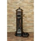 PISA kerti alumínium öntvény állókút antikolt bronz, külső menetes réz kerti csappal