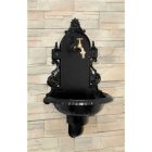 VERONA kerti alumínium öntvény falikút fekete, tömlővéges réz kerti csappal