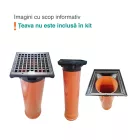 PIPE BASE öntöttvas 400x400 rács DN315 C250