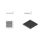 BASE PP réses rács – 300×300 mm akna, fekete, A15