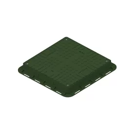   fedlap PP URBAN zöld négyzetes könnyű forgalmú 700x700 PL.550x550 Hext.80 4 zárak A15 (35487-22)