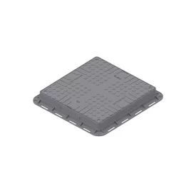   fedlap PP URBAN szürke négyzetes könnyű forgalmú 700x700 PL.550x550 Hext.80 4 zárak A15 (35487-24)