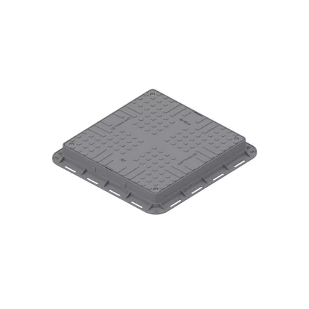 fedlap PP URBAN szürke négyzetes könnyű forgalmú 700x700 PL.550x550 Hext.80 4 zárak A15 (35487-24)