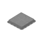 fedlap PP URBAN szürke négyzetes könnyű forgalmú 700x700 PL.550x550 Hext.80 4 zárak A15 (35487-24)