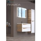 Piramida BETA fali fürdőszoba - állószekrény - ALPINFEHÉR-TÖLGY - 35 x 150 x 30 cm