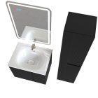 Piramida BETA fali fürdőszoba - állószekrény - PINO FEKETE - 35 x 150 x 30 cm