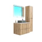 Piramida BETA fali fürdőszoba - állószekrény - PINO TÖLGY - 35 x 150 x 30 cm