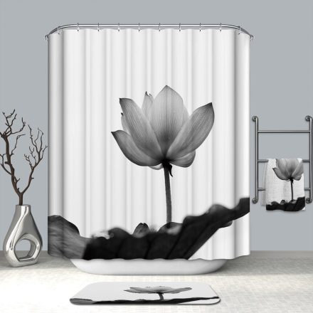 Zuhanyfüggöny és fürdőszoba szőnyeg, Virág 65