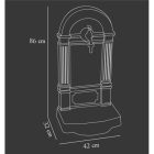 FIRENZE kerti alumínium öntvény álló falikút antikolt arany, tömlővéges réz kerti csappal