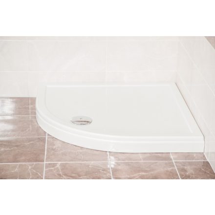 Favorit ULTRA SLIM zuhanytálca íves, Zuhanyszifonnal 80 x 80 cm