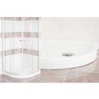Favorit ULTRA SLIM zuhanytálca íves, Zuhanyszifonnal 80 x 80 cm
