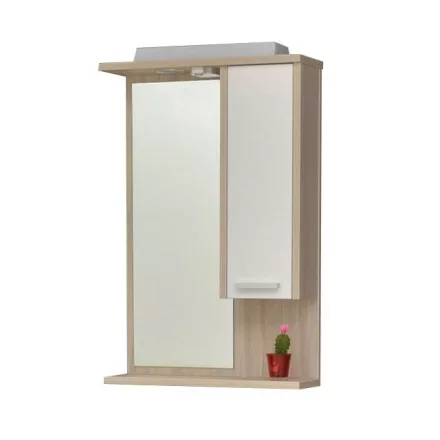 TMP ZX - SONOMA - Tükrös fürdőszobai szekrény LED világítással - 55 cm