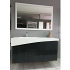 TMP SMYRNA 120 fali fürdőszobabútor - FEKETE - Akrivit öntött márvány mosdóval - 120 cm