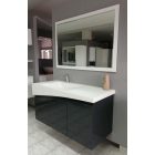 TMP SMYRNA 120 fali fürdőszobabútor - FEKETE - Akrivit öntött márvány mosdóval - 120 cm