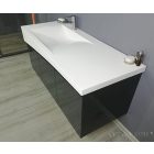 TMP SMYRNA 120 fali fürdőszobabútor - FEKETE - Akrivit öntött márvány mosdóval - 120 cm